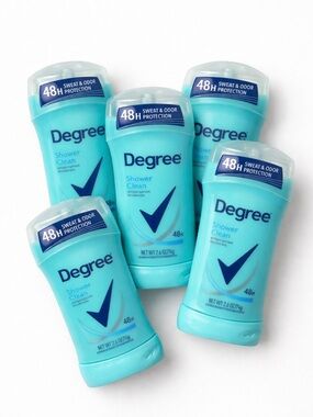 Degree Shower Clean Antiperspirant Deodorant 5-Pack 48H Protection NEW
